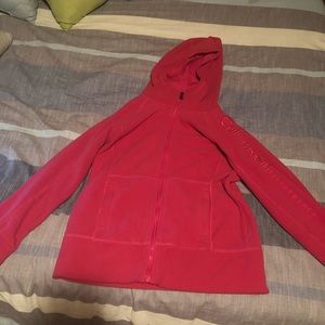 Pink Calvin Klein zip up hoodie